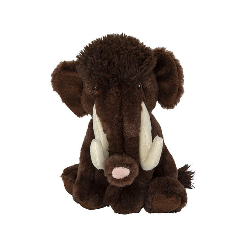 Mammoet knuffel - pluche - 22 cm - bruin - prehistorisch