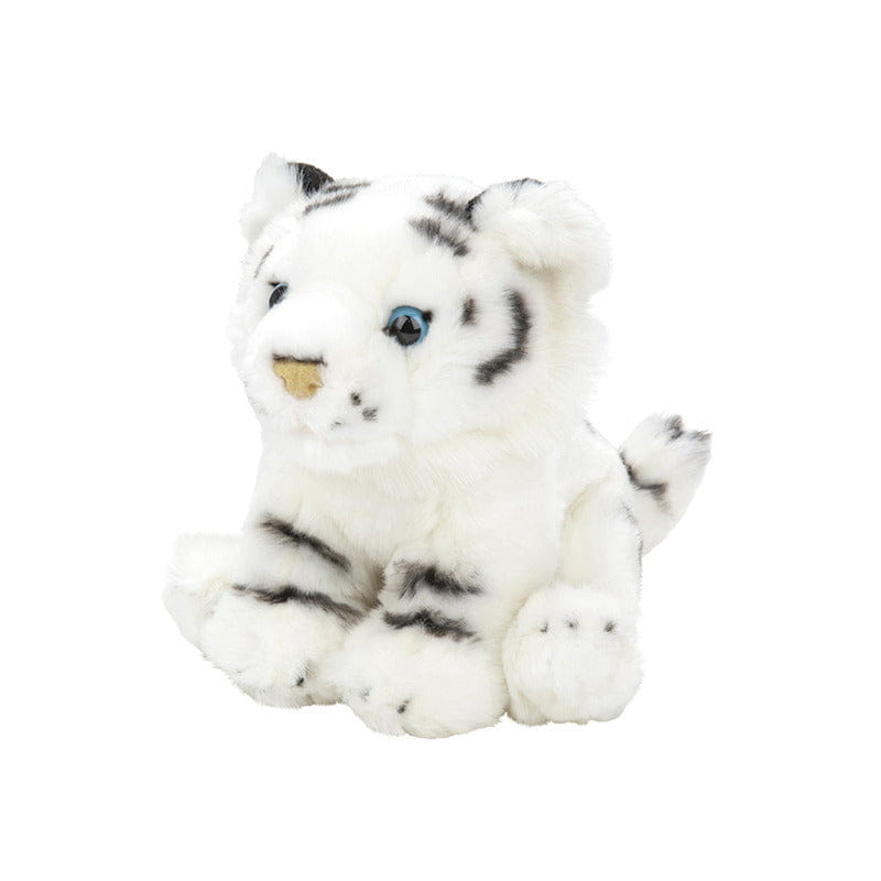 Nature Planet witte tijger knuffel - pluche - 18 cm - dierenknuffel