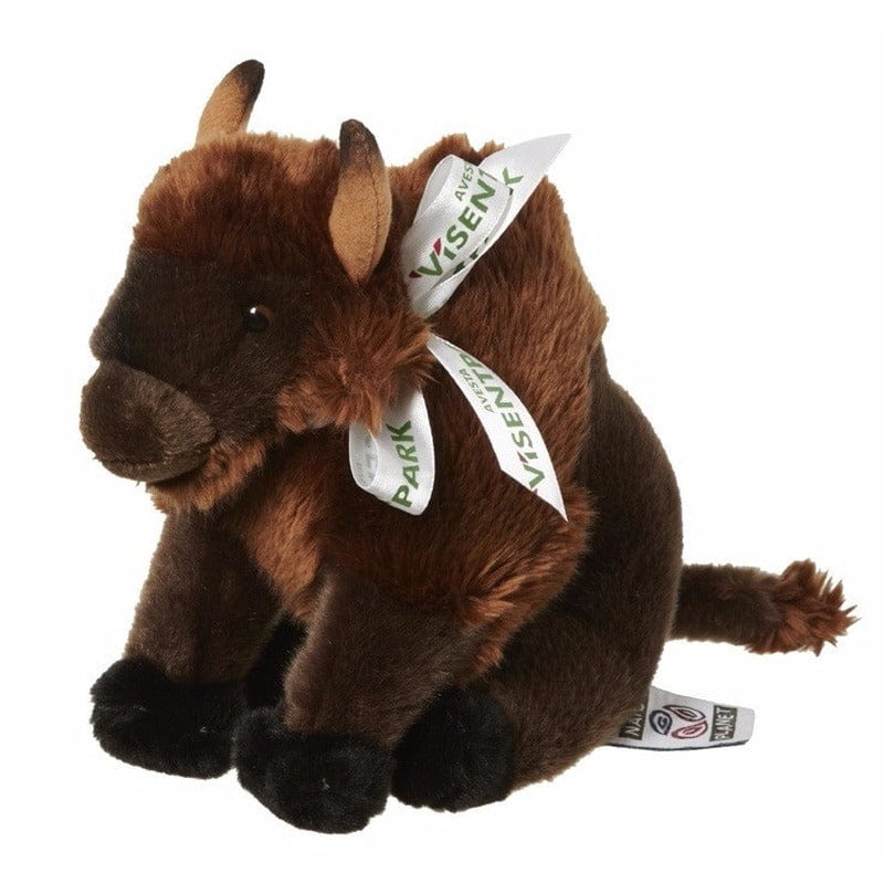 Bizon/buffel knuffel - pluche - 18 cm - bruin - dier