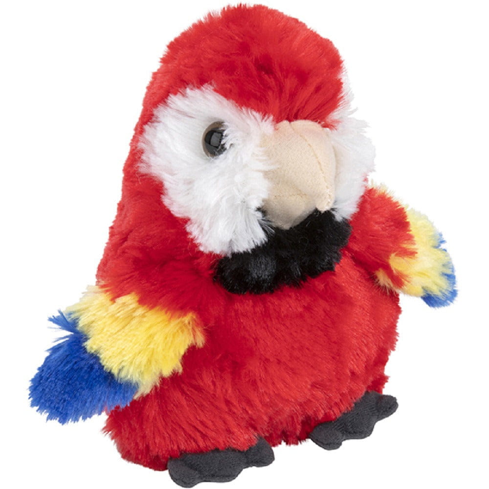 Papegaai knuffel - pluche - rood - 13 cm - tropische vogel