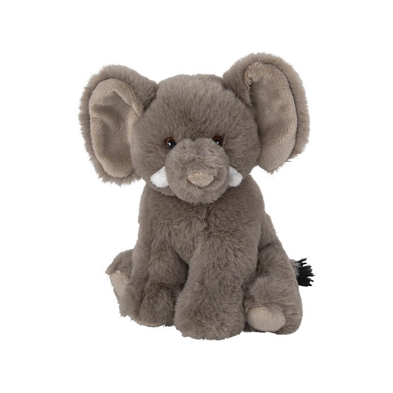 Olifant knuffel - pluche - grijs - 16 cm - savanne