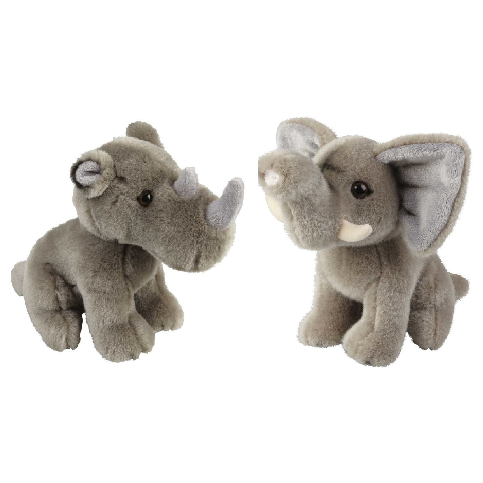 Nature Planet ijsbeer knuffel - pluche - wit - 19 cm - pooldier - knuffeldier
