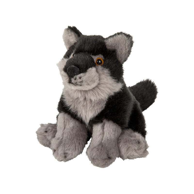 Pluche wolf knuffel - 16 cm - zacht knuffeldier