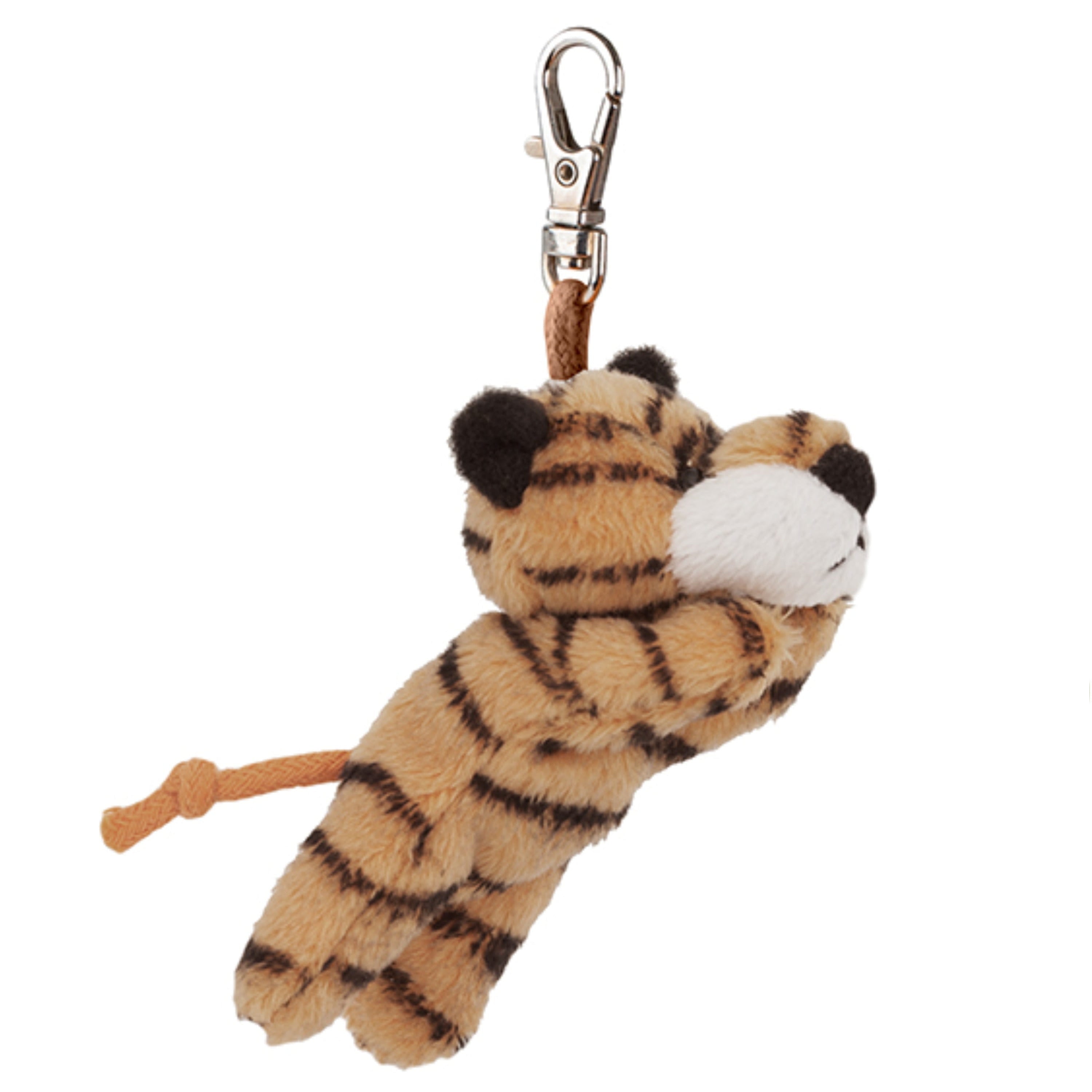 Nature planet tijger sleutelhanger - pluche - 6 cm - cadeau