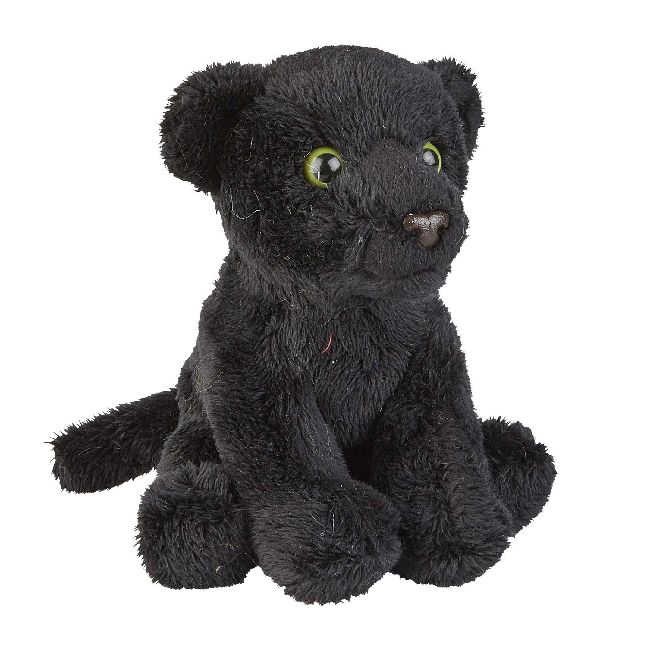 Pluche zwarte panter knuffel - 15 cm - zacht speelgoed
