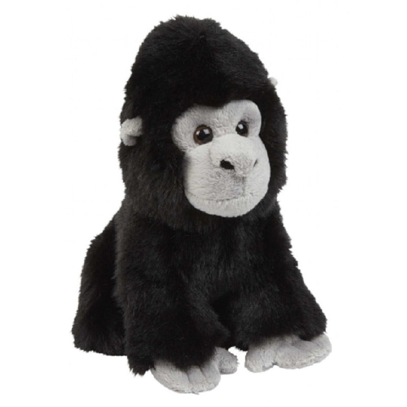 Ravensden gorilla knuffel - pluche - zwart - 18 cm - aap