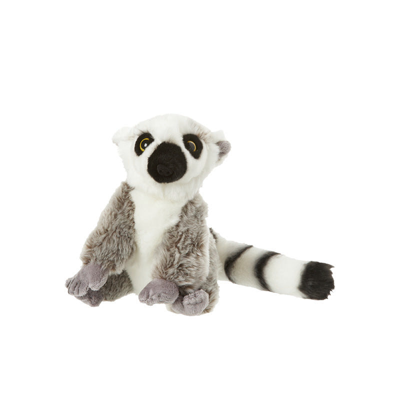 Nature Planet Ringstaart Maki knuffel - grijs - 18 cm - pluche