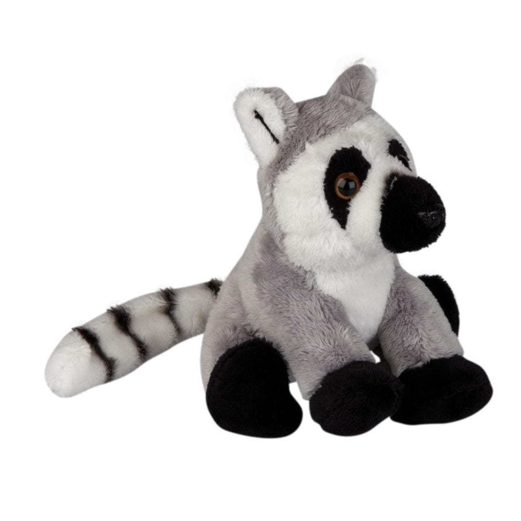 Ringstaart Maki aap knuffel - pluche - 15 cm - dierenknuffel