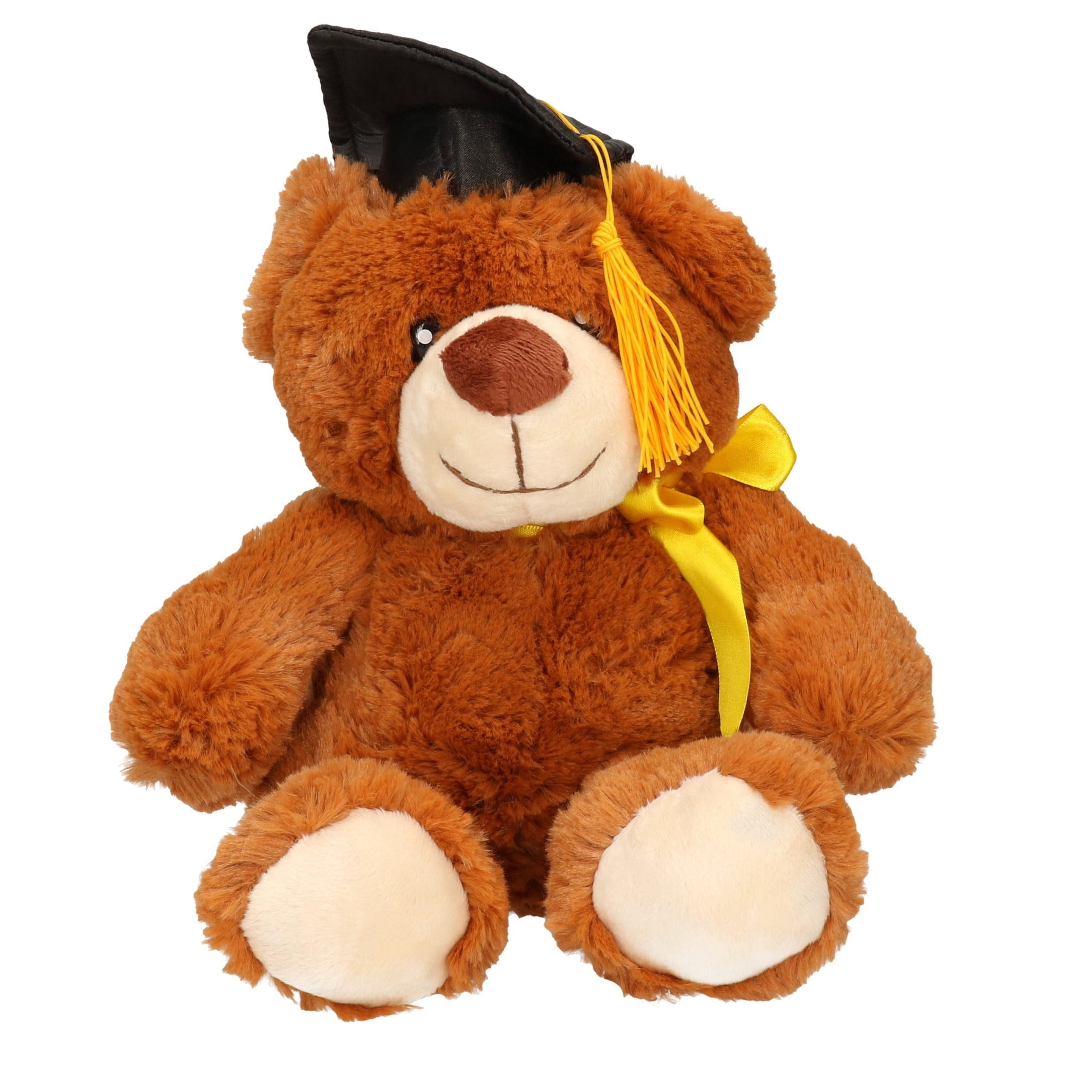Pia Soft Toys geslaagd beer - pluche - bruin - 20 cm - afstudeercadeau