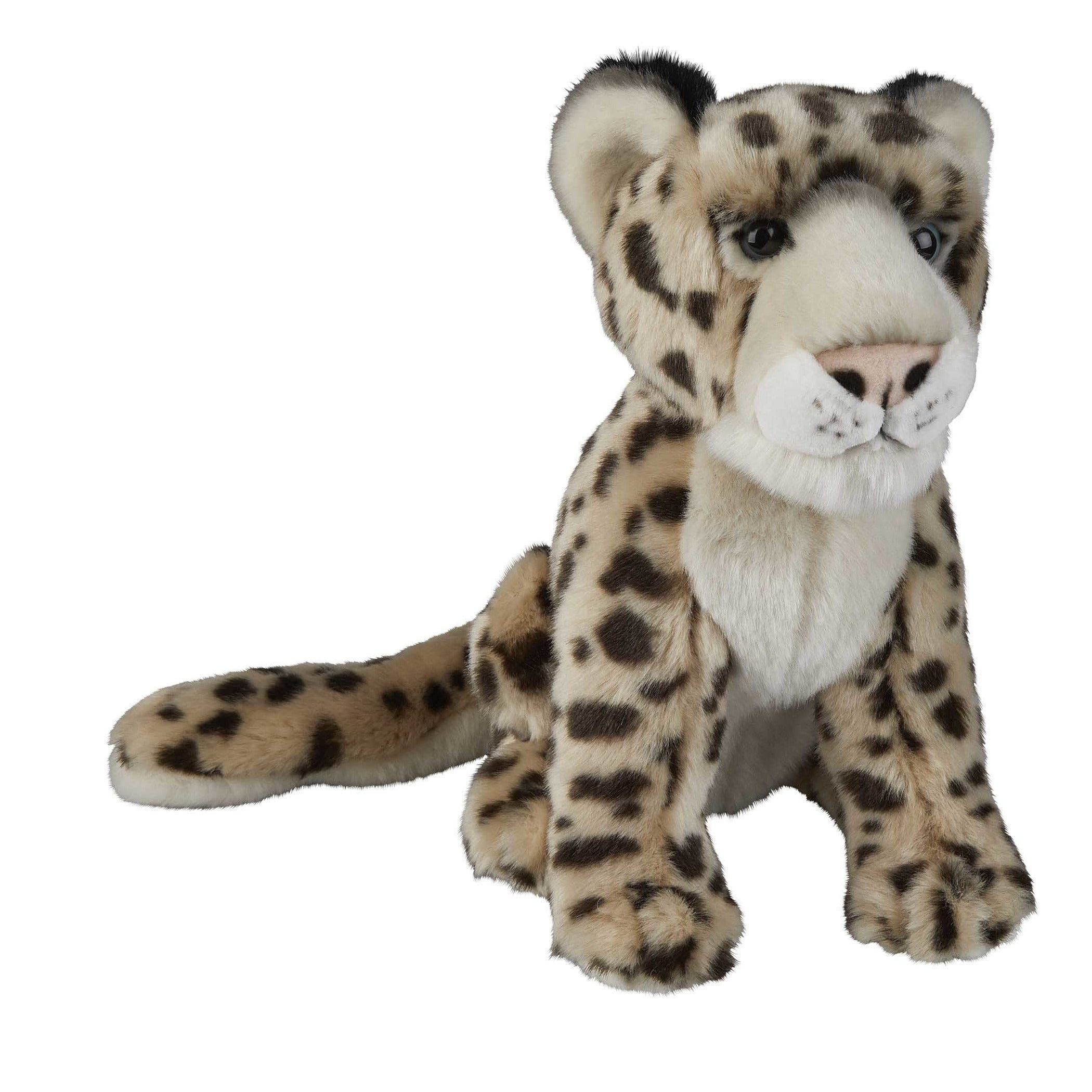 Sneeuw Luipaard knuffel - pluche - 28 cm - wilde dieren