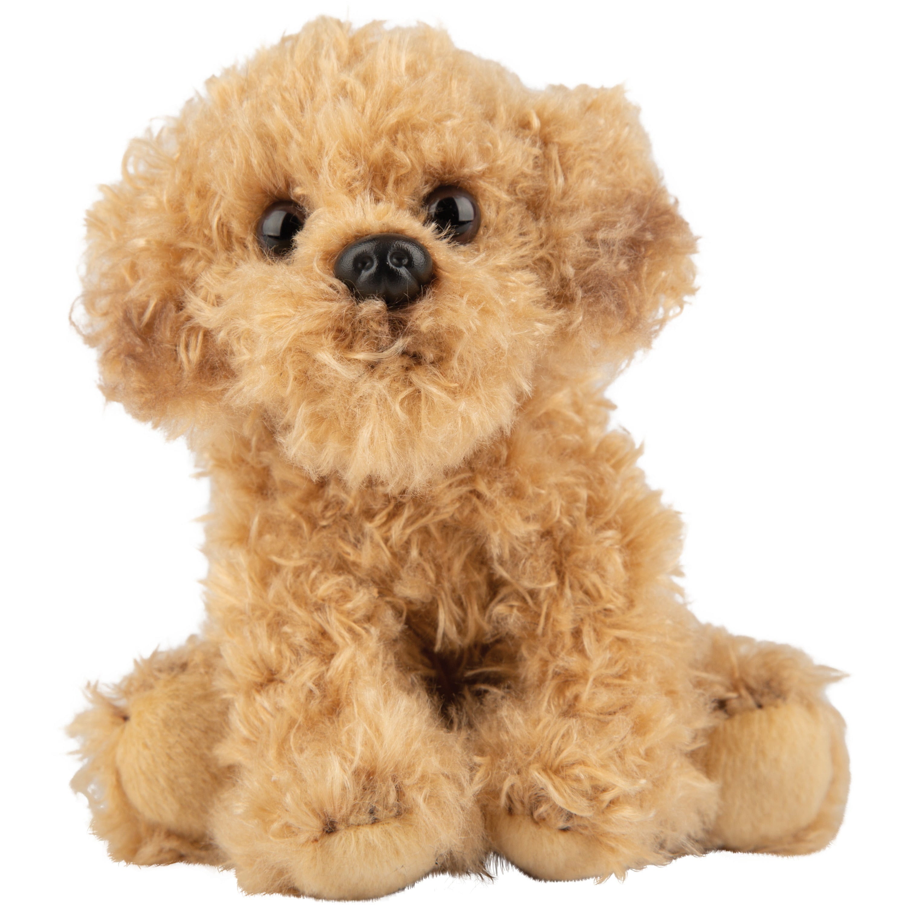 Suki Gifts pluche Labradoodle knuffel - 13 cm - lichtbruin - cadeau