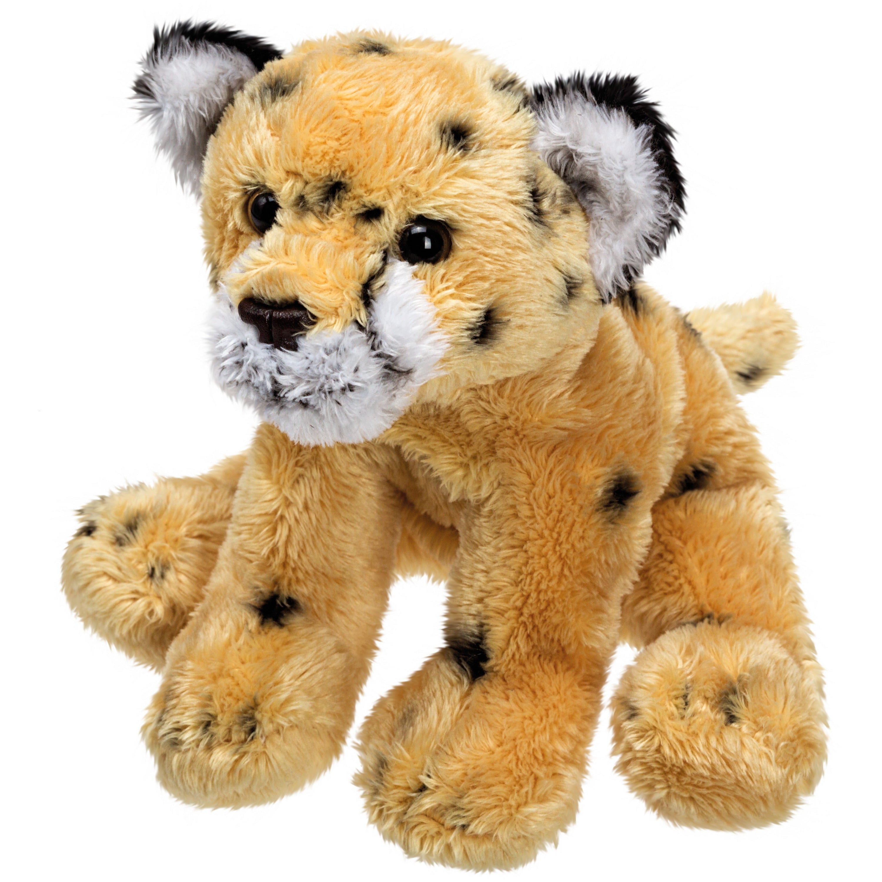 Pluche cheetah knuffel - 13 cm - lichtbruin - jungle dier