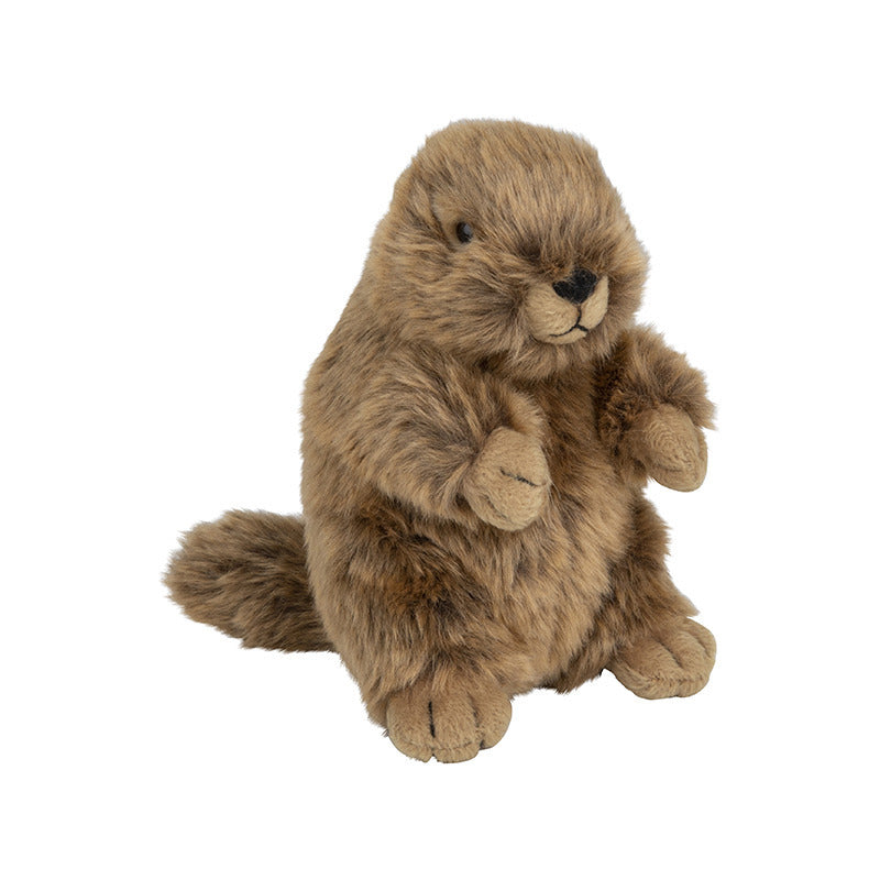 Nature Planet bergmarmot knuffel - pluche - 18 cm - bruin