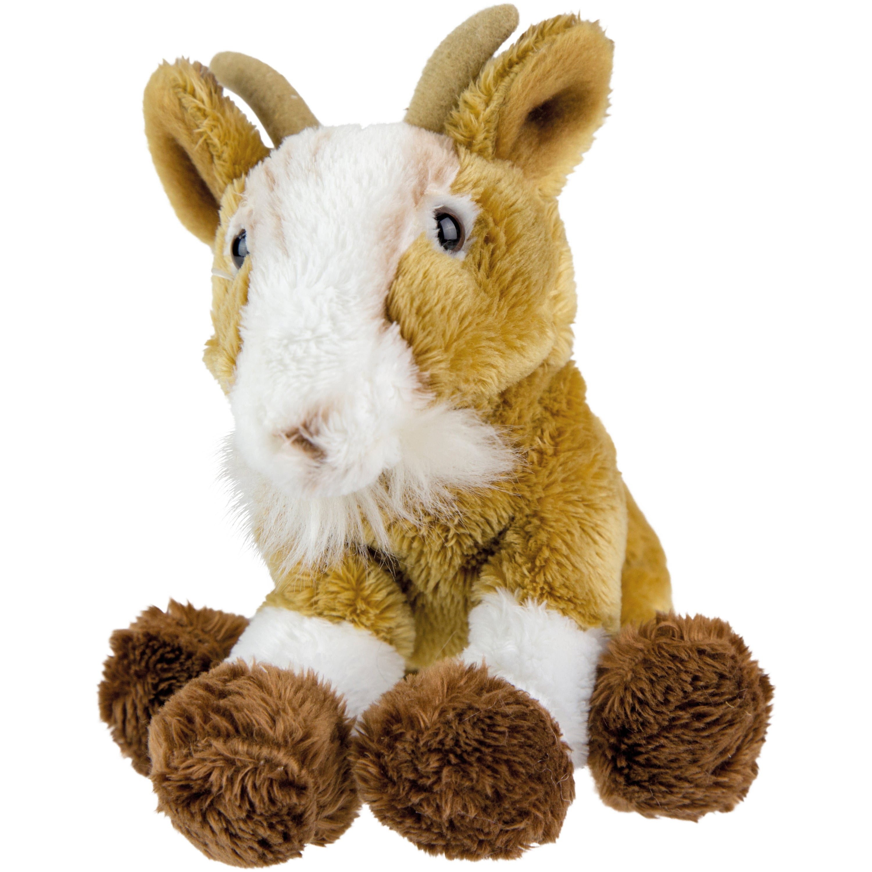 Pluche geit knuffel - zittend - 15 cm - boerderij