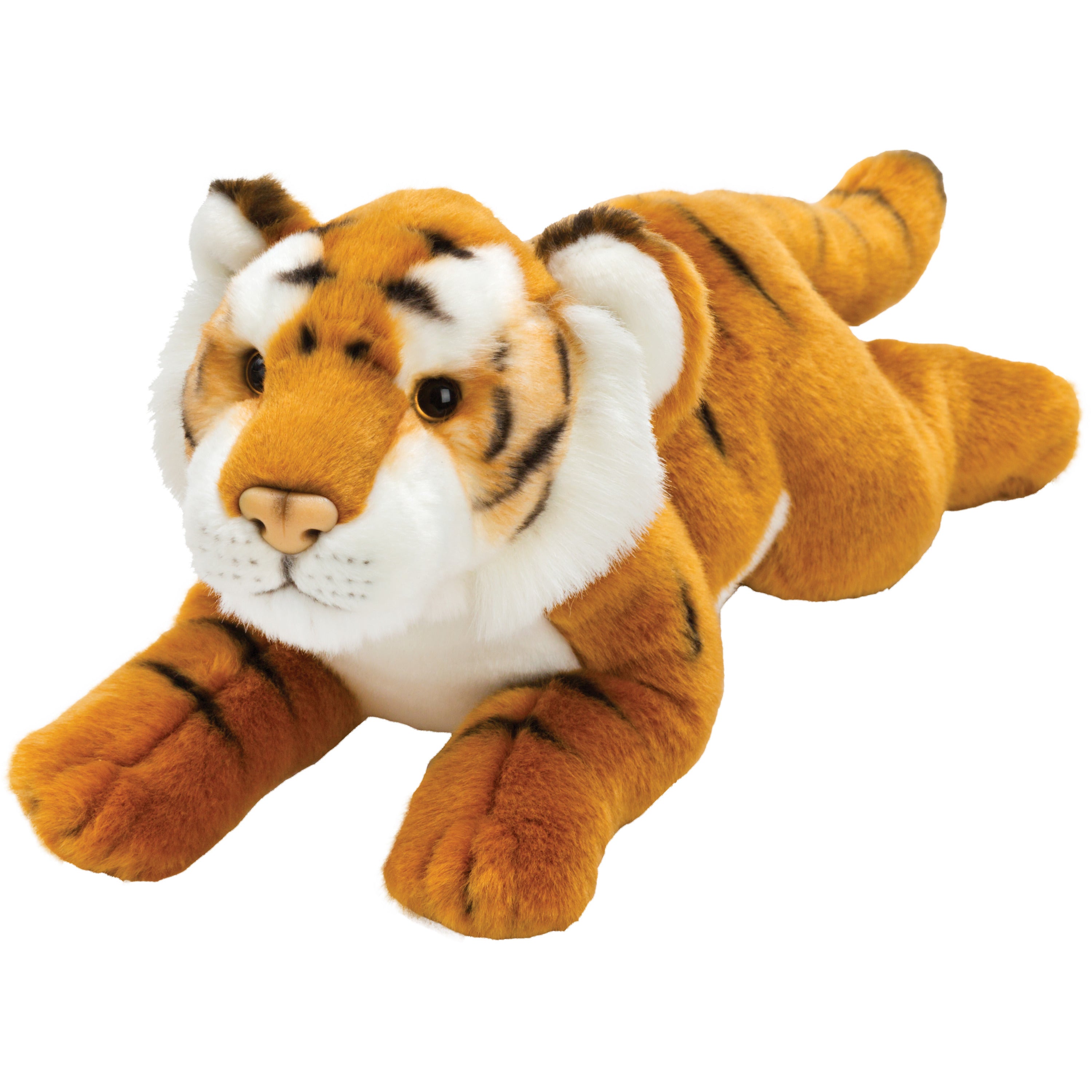 Bruine tijger knuffel - pluche - 33 cm - safari dieren - knuffel dier