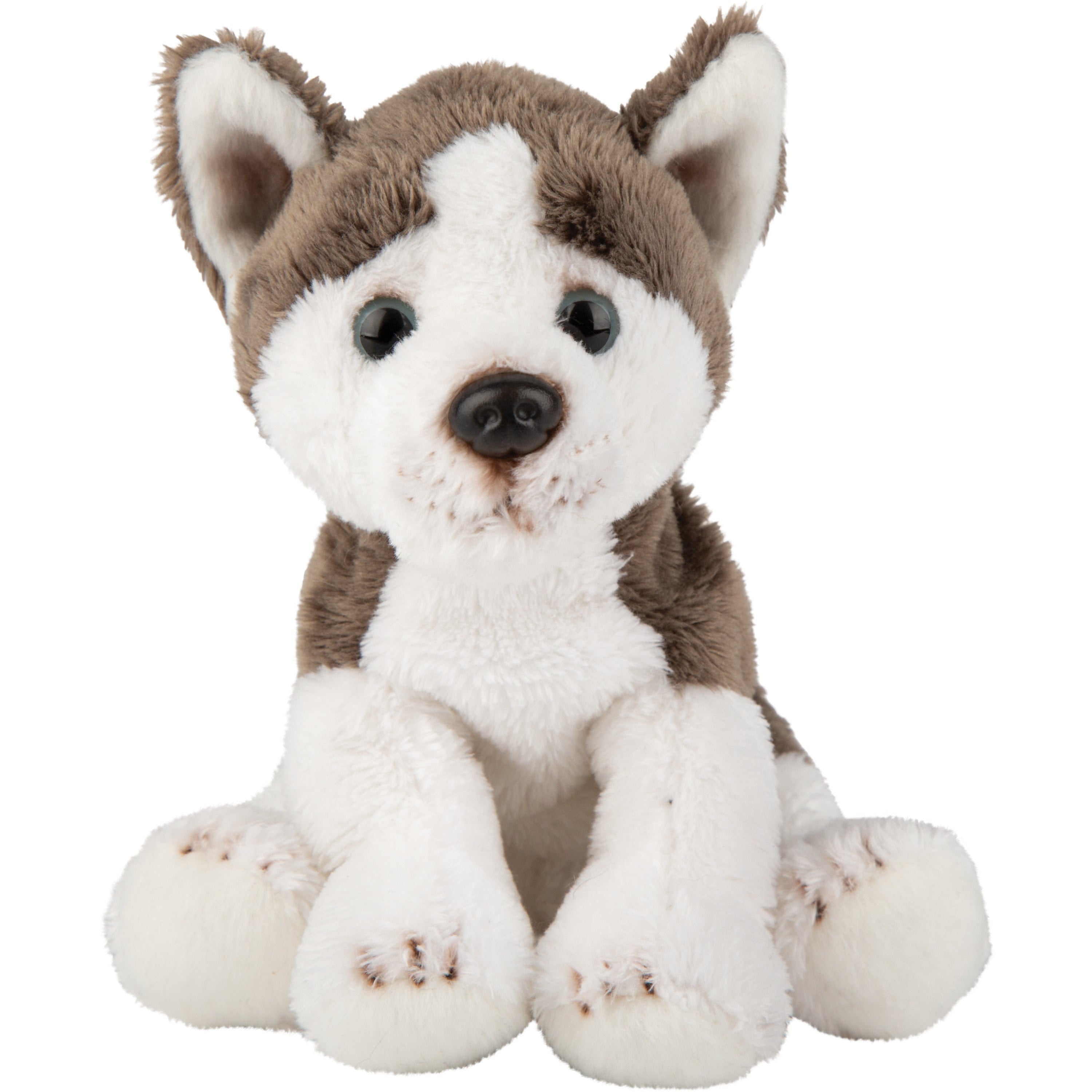 Suki Gifts Husky knuffel - pluche - 13 cm - grijs/wit