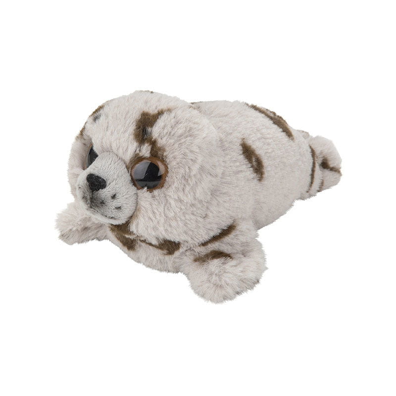 Zeehond knuffel - pluche - grijs - 18 cm - knuffeldier