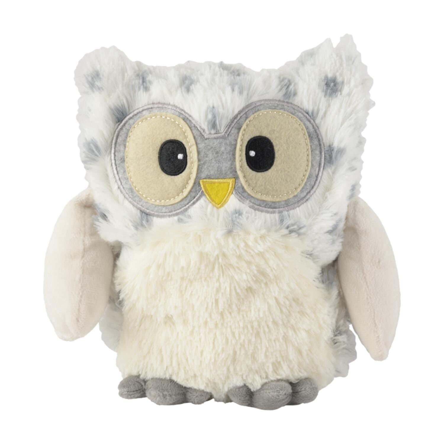 Warmies uil warmteknuffel - grijs - 15 cm - magnetronknuffel