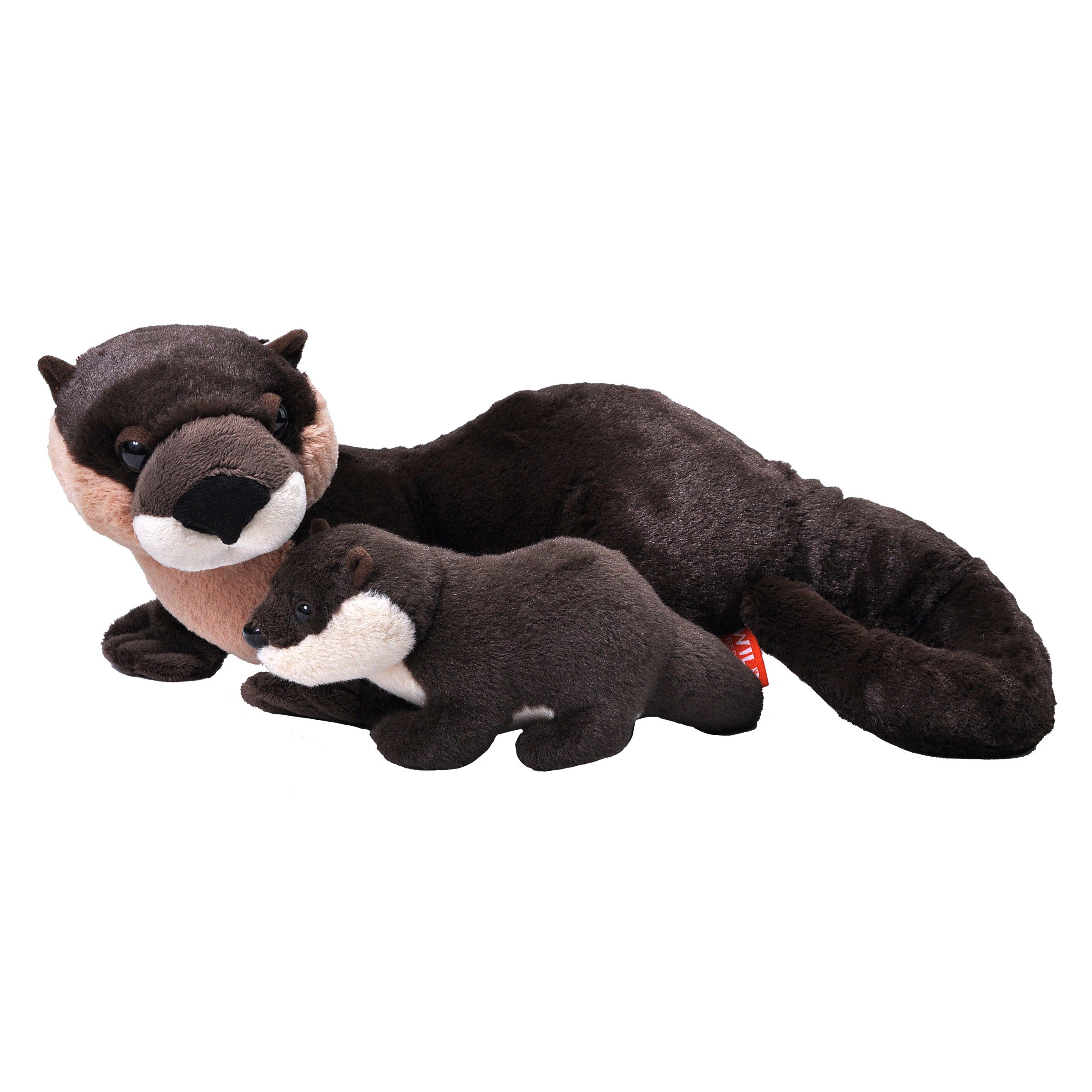 Wild Republic otter knuffel - pluche - 36 cm - met jong