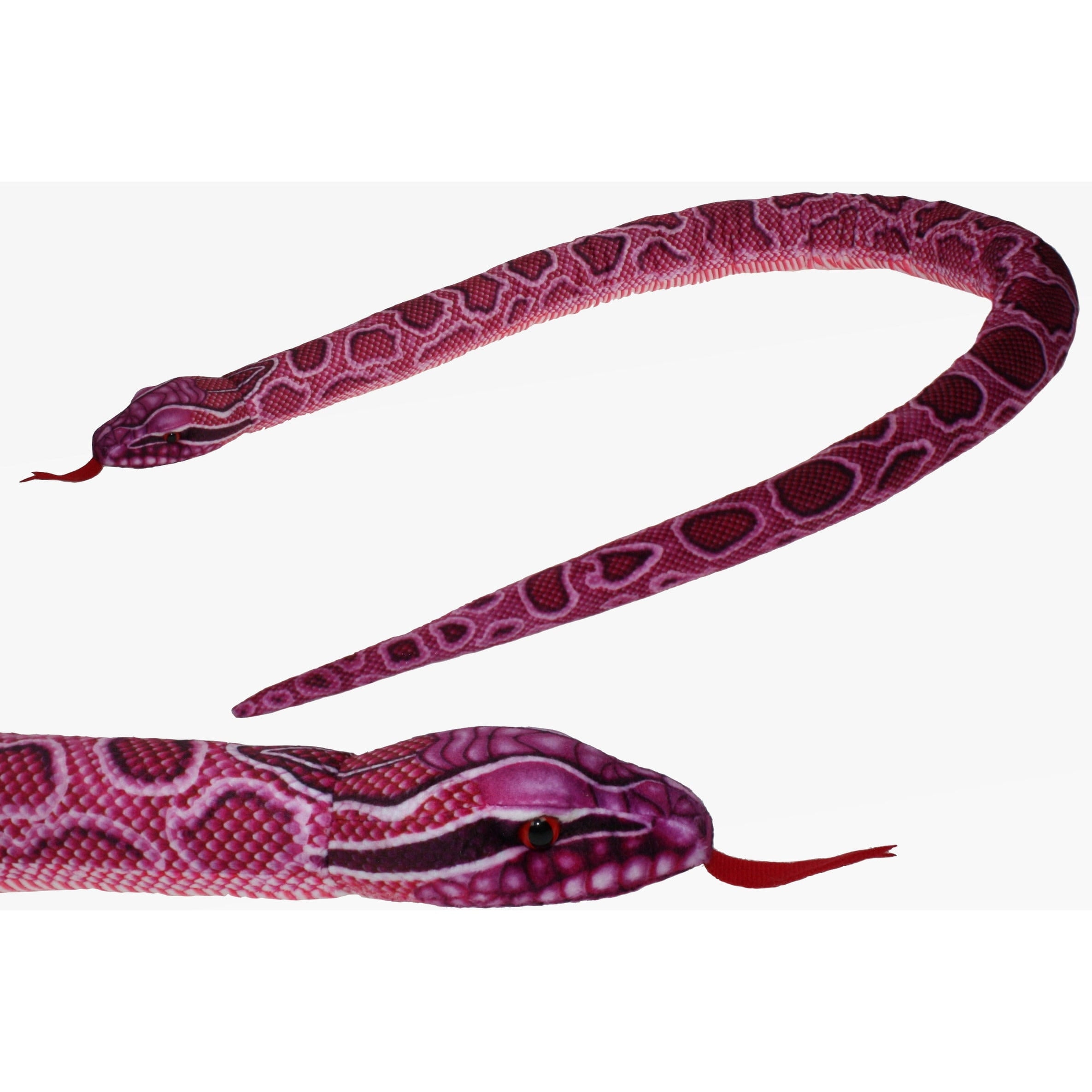 Python slang knuffel - roze - pluche - 150 cm