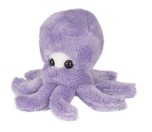 Pluche octopus - knuffel - paars - 15 cm - dierenknuffel