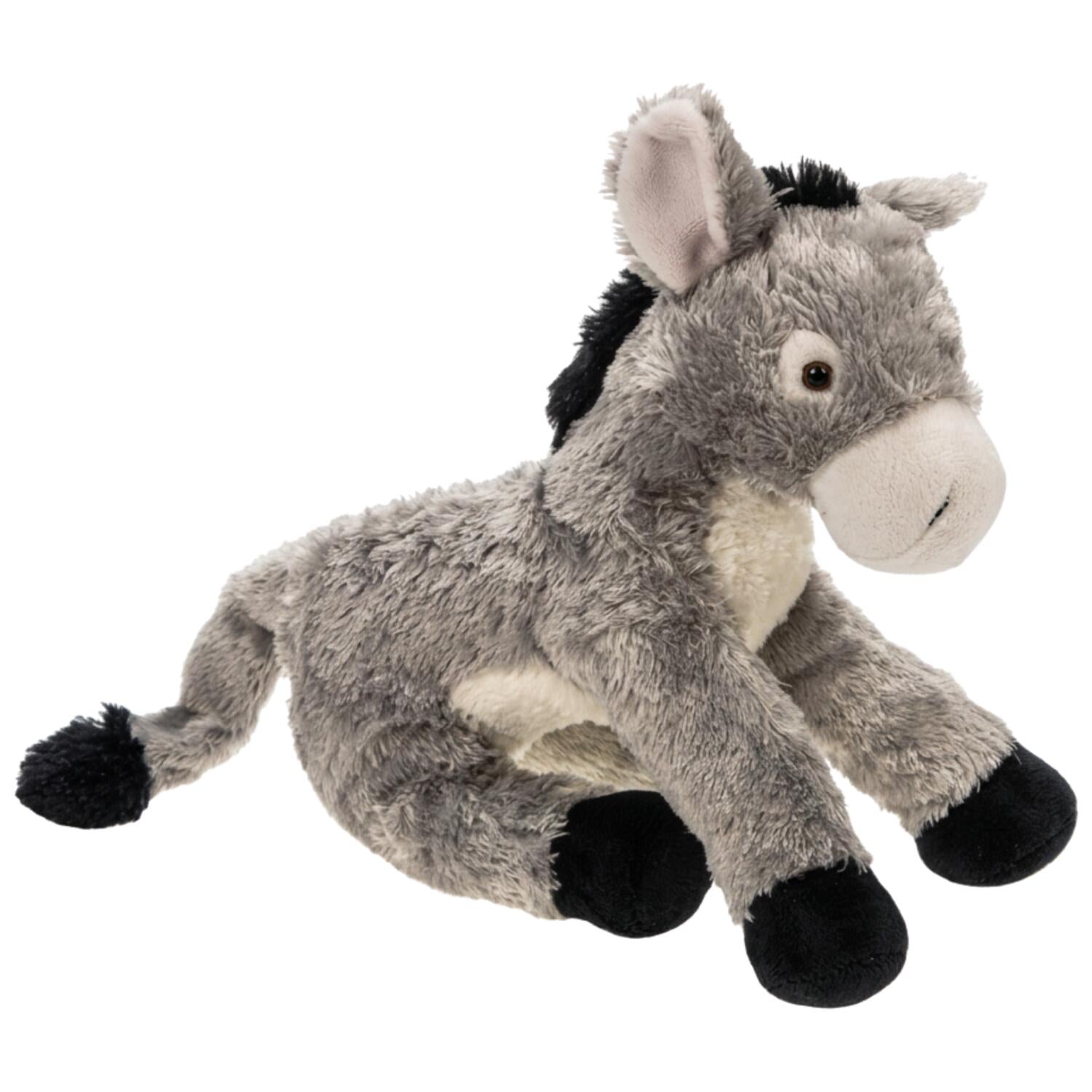 Cornelissen ezel knuffel - pluche - grijs - 34 cm - boerderij