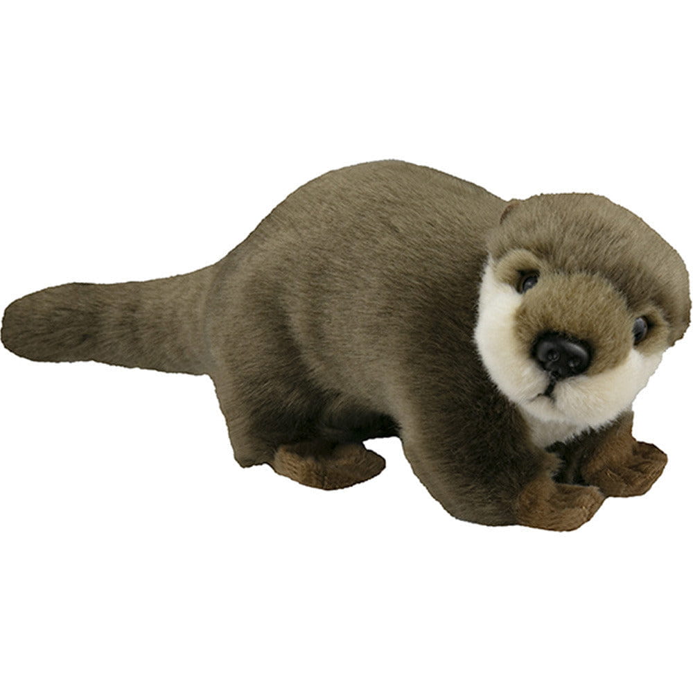 Nature Planet otter knuffel - pluche - bruin - 28 cm - rivierotter