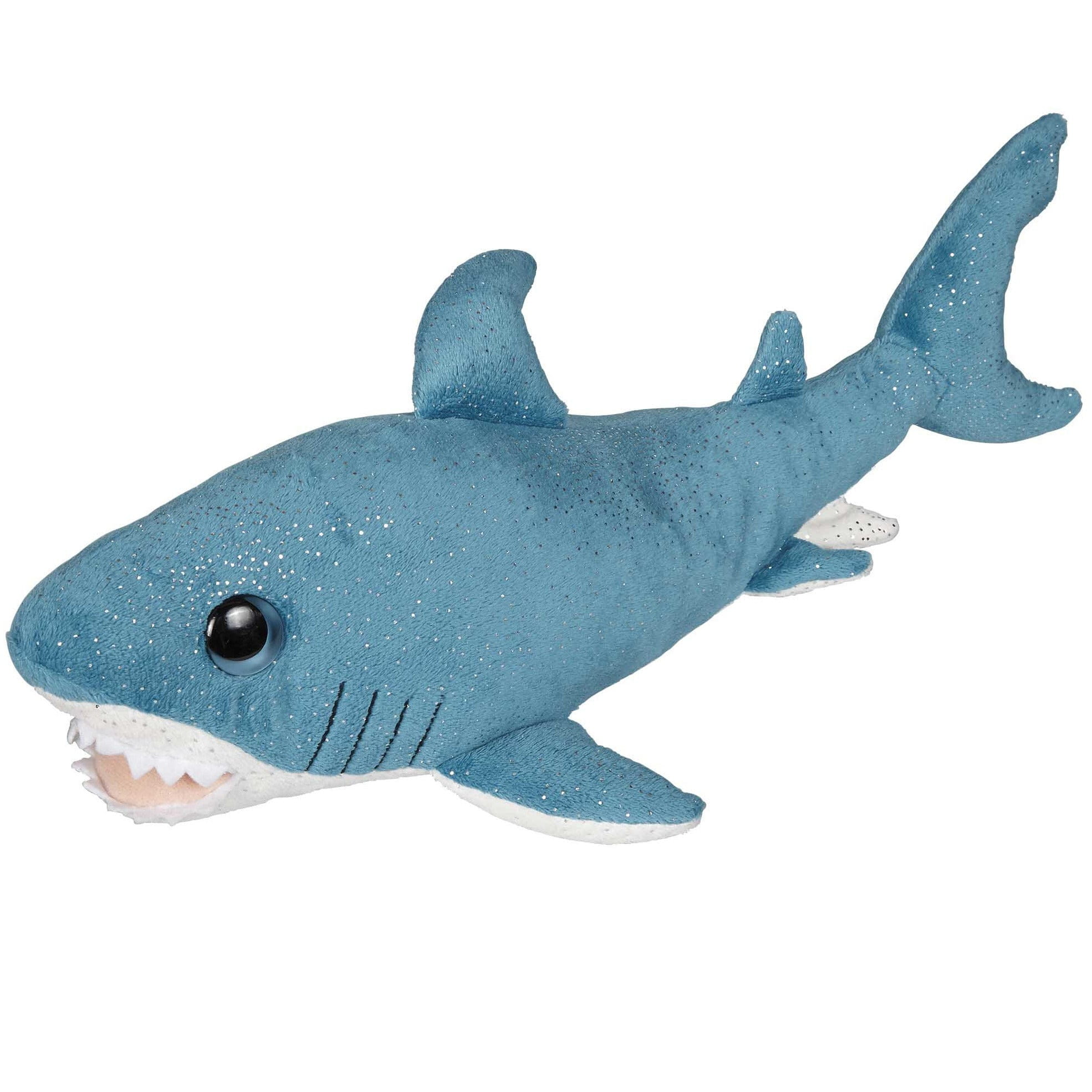 Blauwe haai knuffel - pluche - 36 cm - zeedier - soft-serie