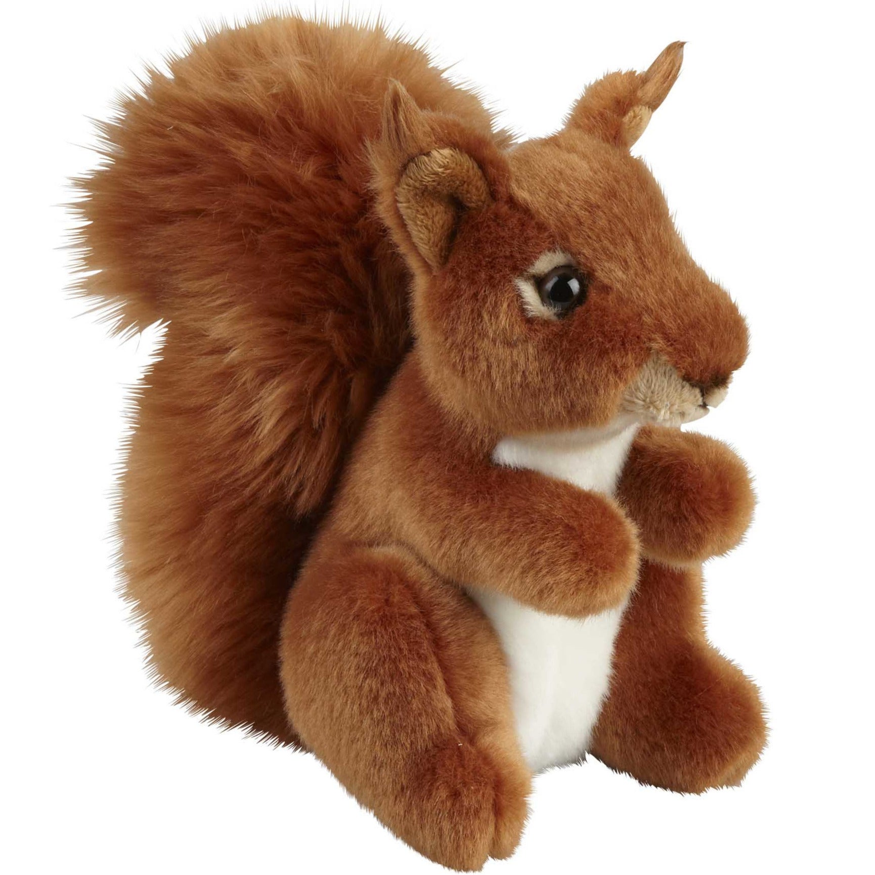 Ravensden rode eekhoorn knuffel - pluche - 18 cm - bosdieren