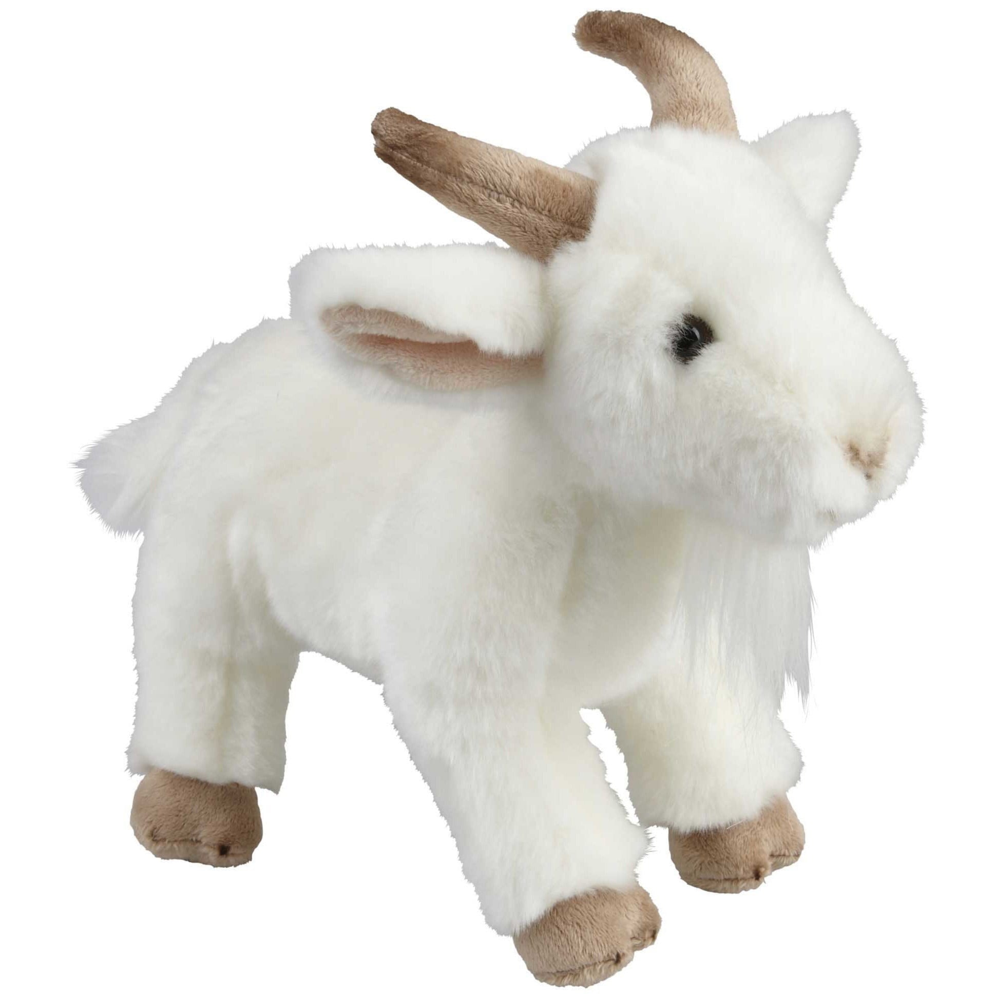 Ravensden pluche geitje - wit - 28 cm - knuffel