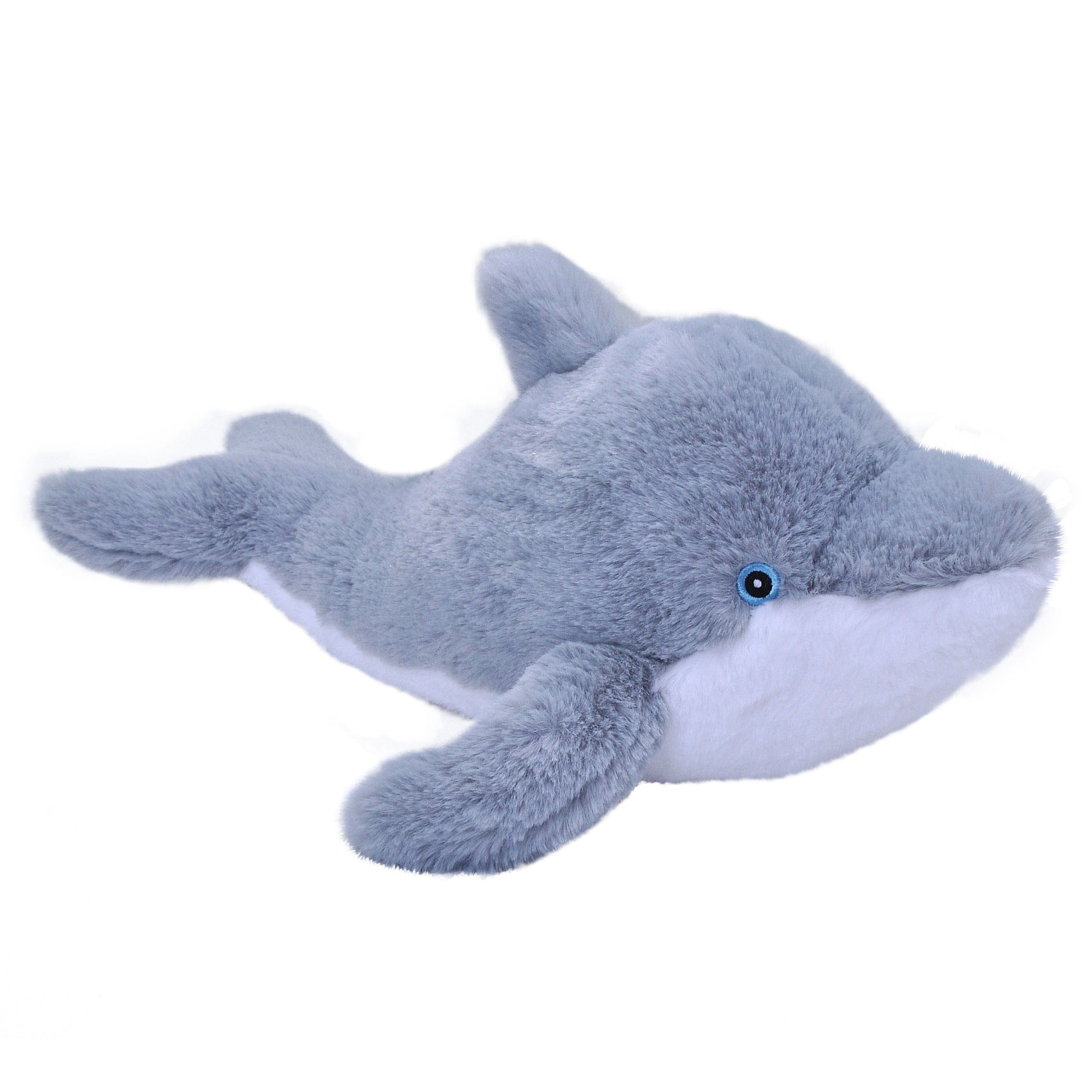 Wild Republic dolfijn knuffel - grijs - 30 cm - pluche - eco-kins