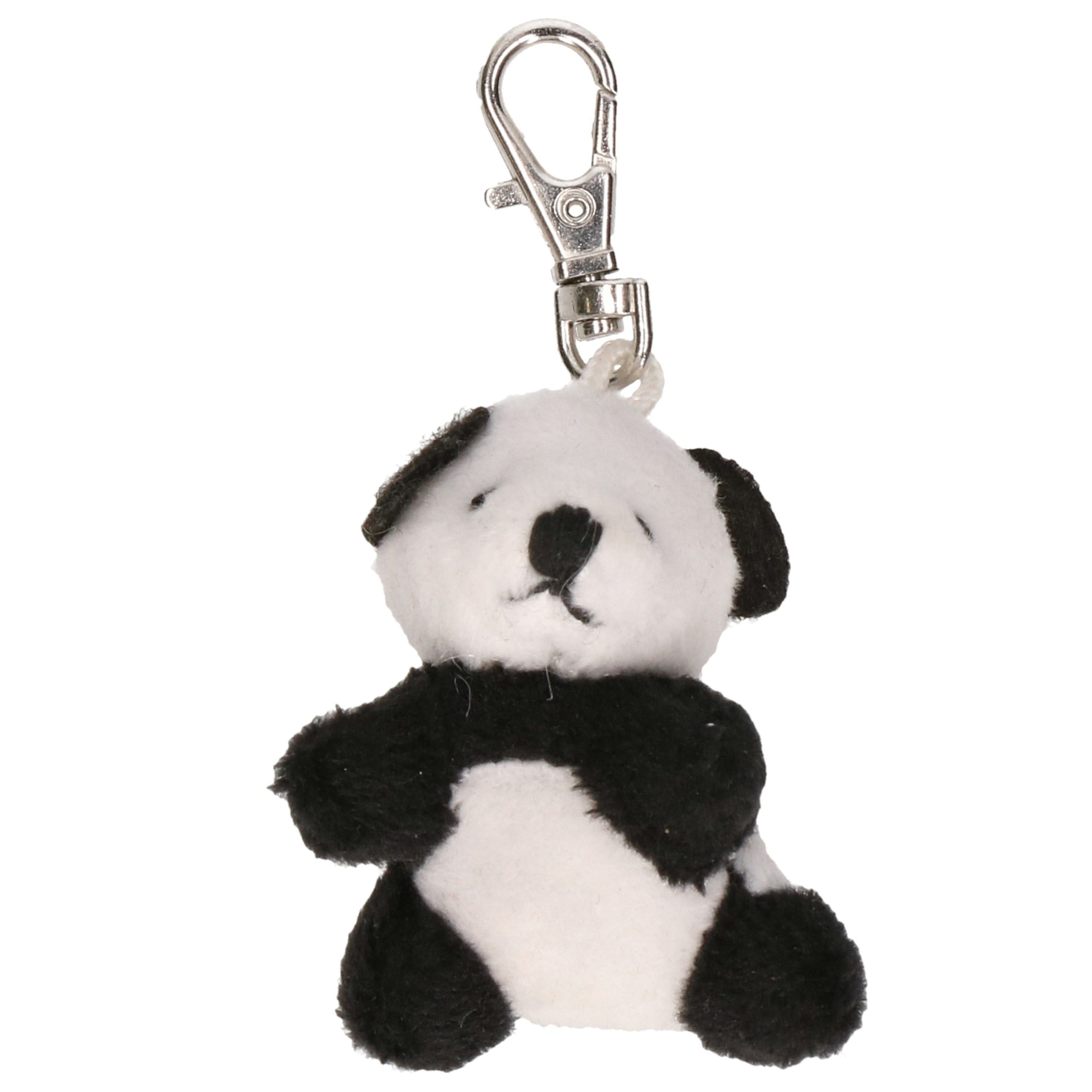 Nature Planet panda sleutelhanger - pluche - 5 cm - tasclip