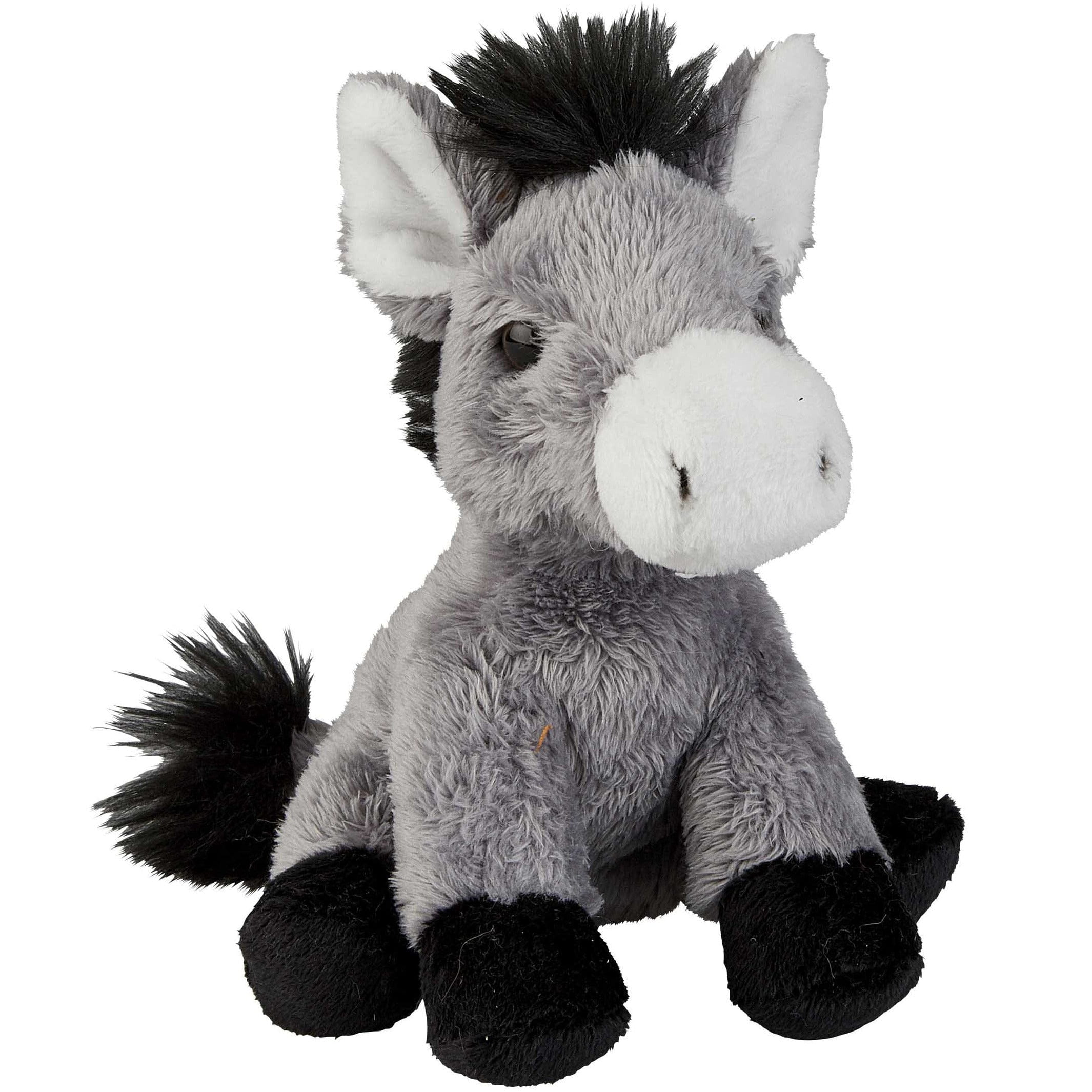 Ravensden ezel knuffel - pluche - 15 cm - grijs - cadeau