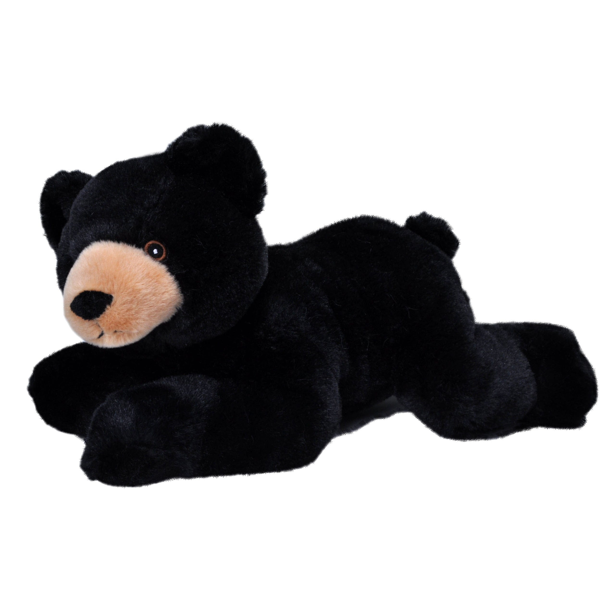 Eco-kins zwarte beer knuffel - pluche - 30 cm