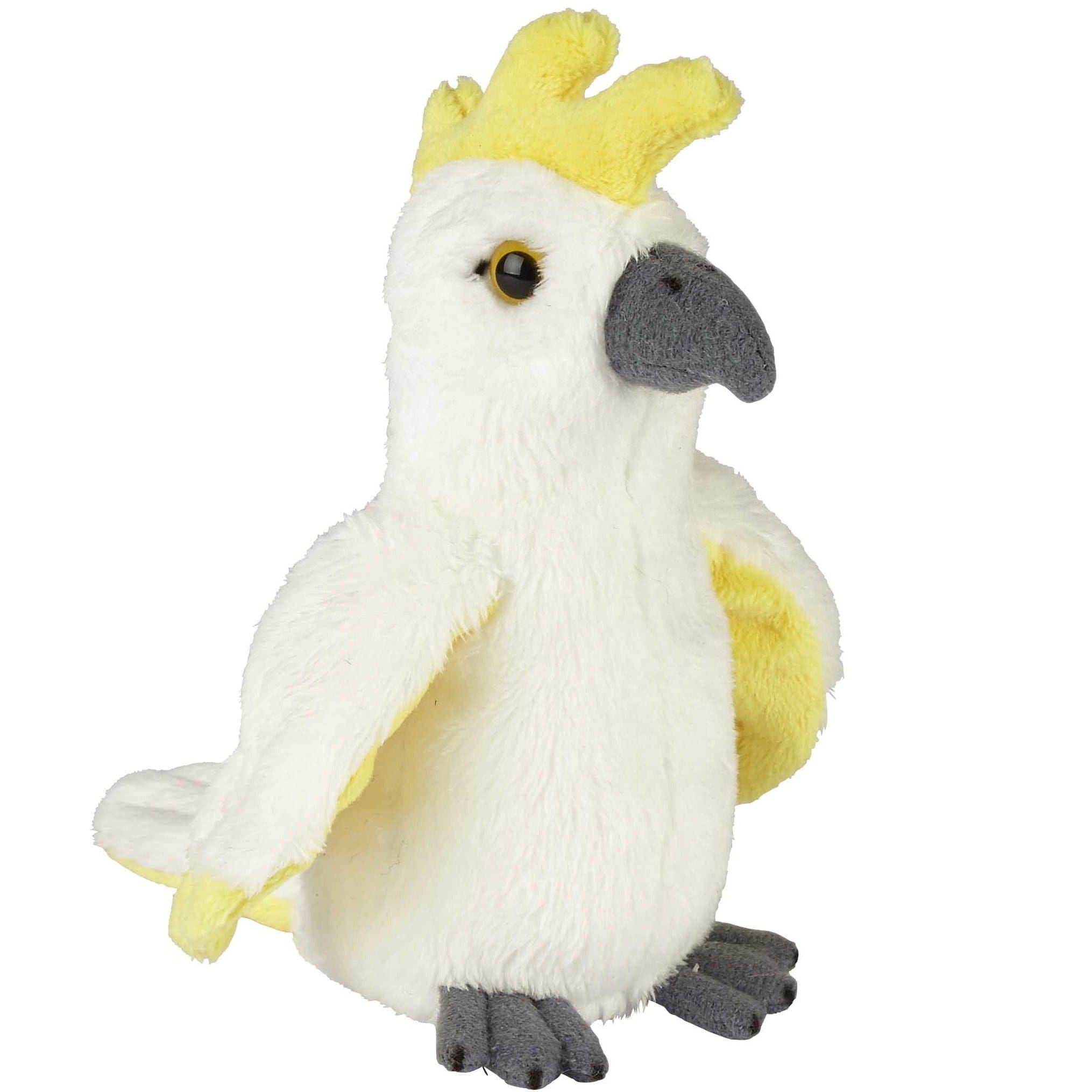 Ravensden kaketoe knuffel - pluche - wit - 15 cm - vogel