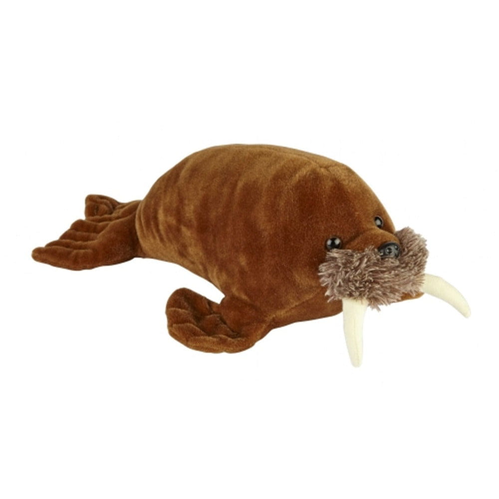 Walrus knuffel - pluche - 40 cm - bruin
