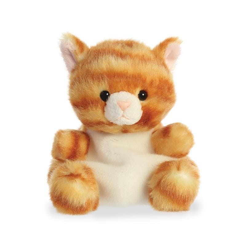 Aurora lapjeskat knuffel 13 cm - zachte pluche poes
