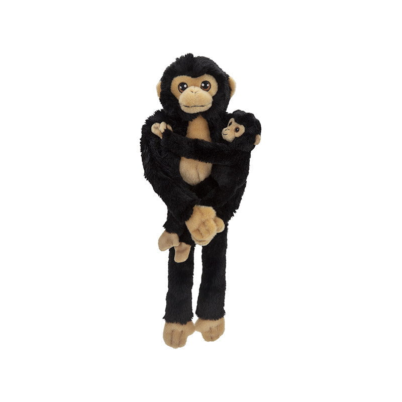 Nature Planet chimpansee knuffel met baby - pluche - 48 cm