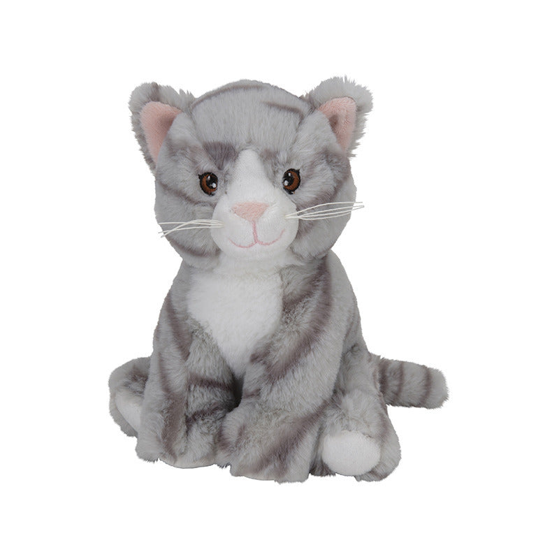 Nature Planet poes knuffel - grijs - 17 cm - pluche