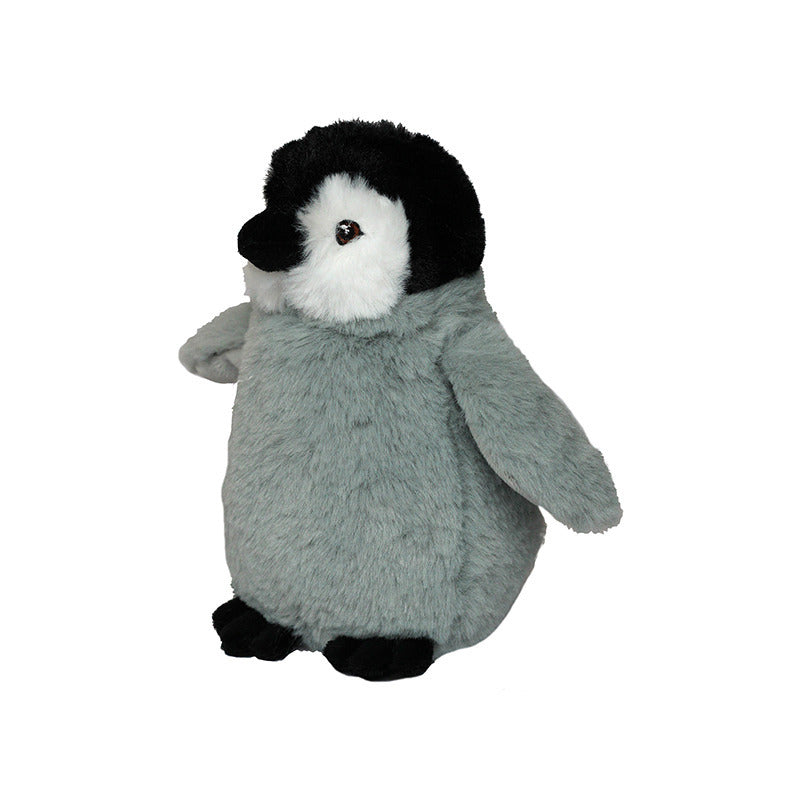 Nature Planet koningspinguïn kuiken knuffel - pluche - 17 cm