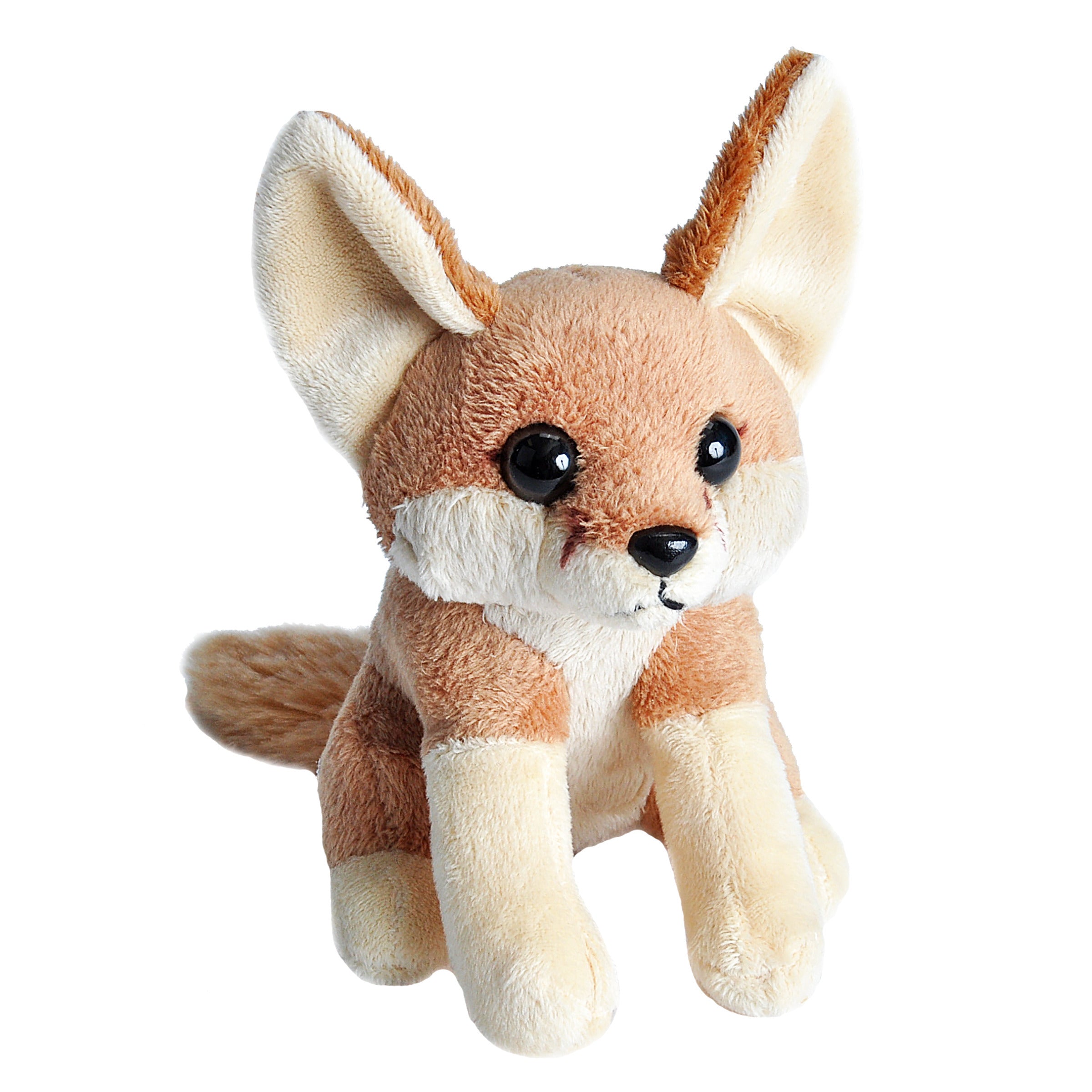Wild Republic woestijnvos knuffel - pluche - 13 cm - fennec vos - beige - dierenknuffel