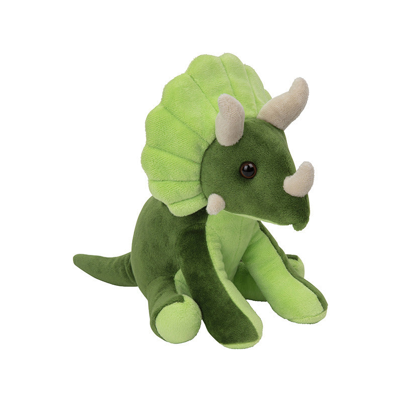 Nature Planet triceratops knuffel - pluche - 20 cm - groen