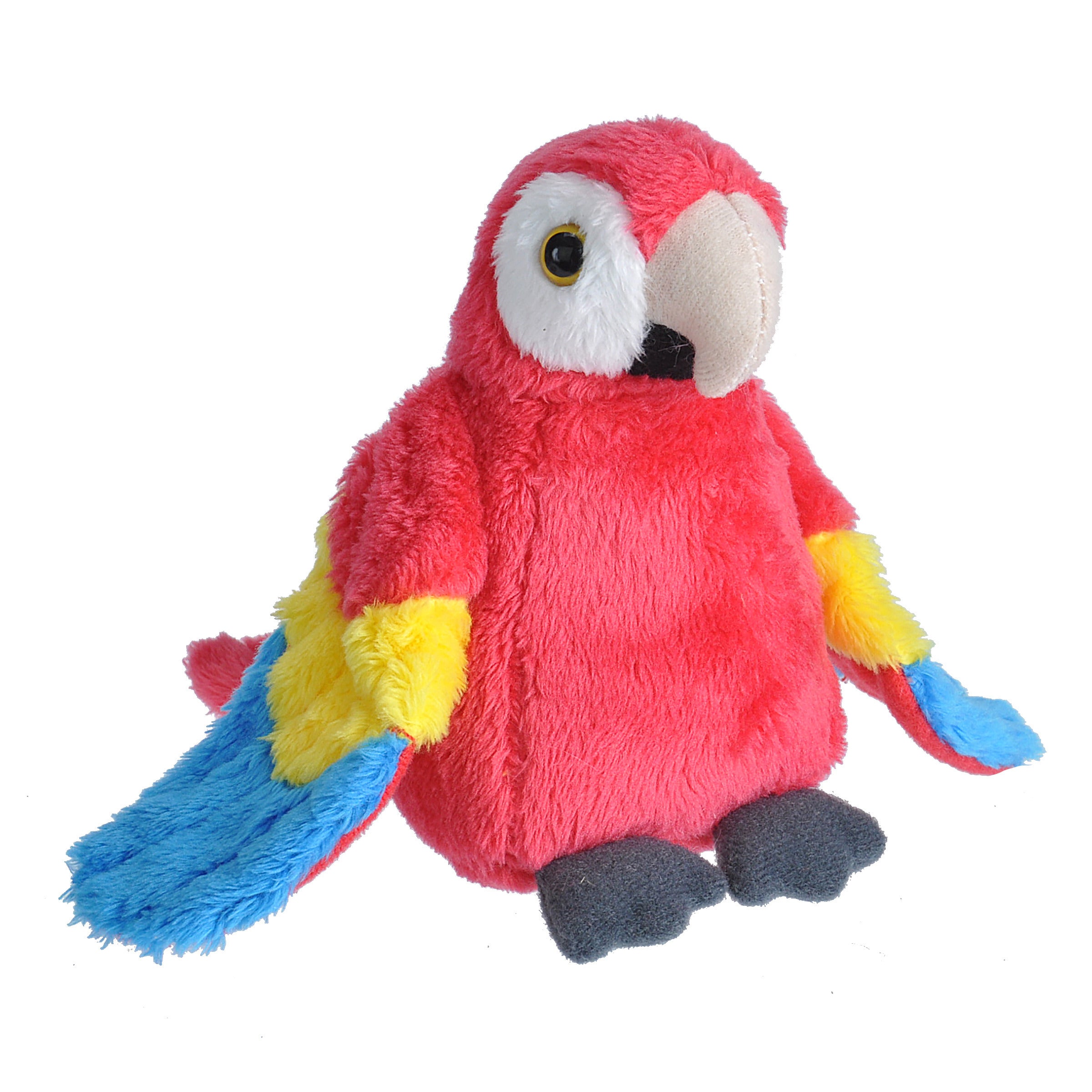 Wild Republic papegaai knuffel - pluche - 13 cm - multicolor