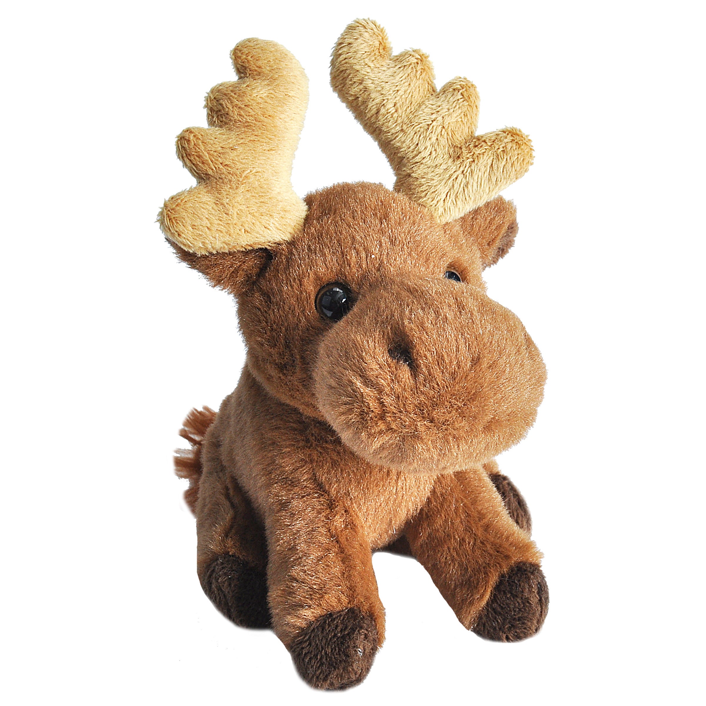 Wild Republic eland knuffel - pluche - bruin - 13 cm - dierenknuffel