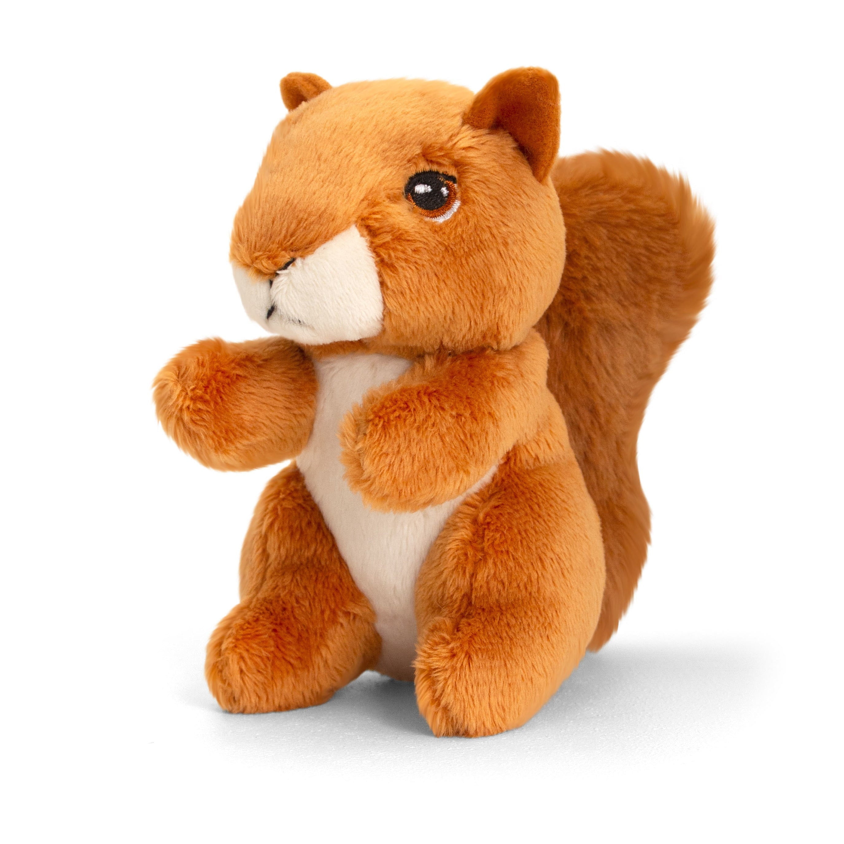 Pluche rode eekhoorn knuffel - 12 cm - zacht dier