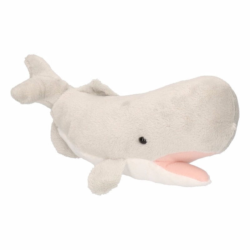 Potvis knuffel - pluche - grijs - 19 cm - dierenknuffel