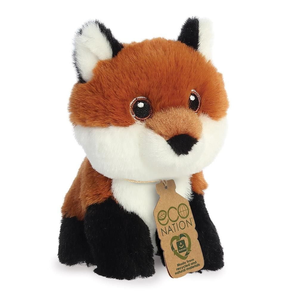 Aurora rode vos knuffel - pluche - 13 cm - dierenknuffel