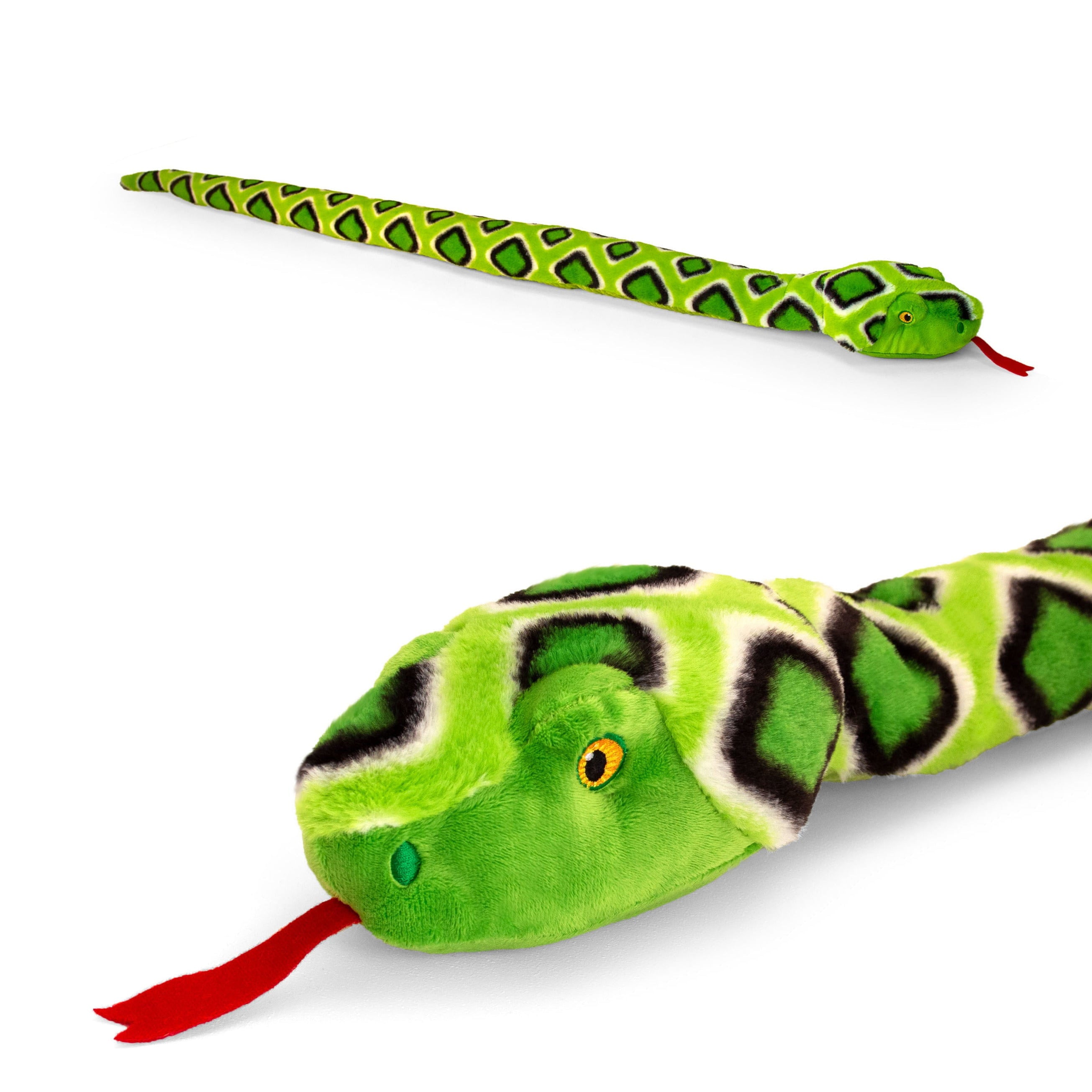 Keel Toys slang knuffel - pluche - groen - 100 cm - reptiel