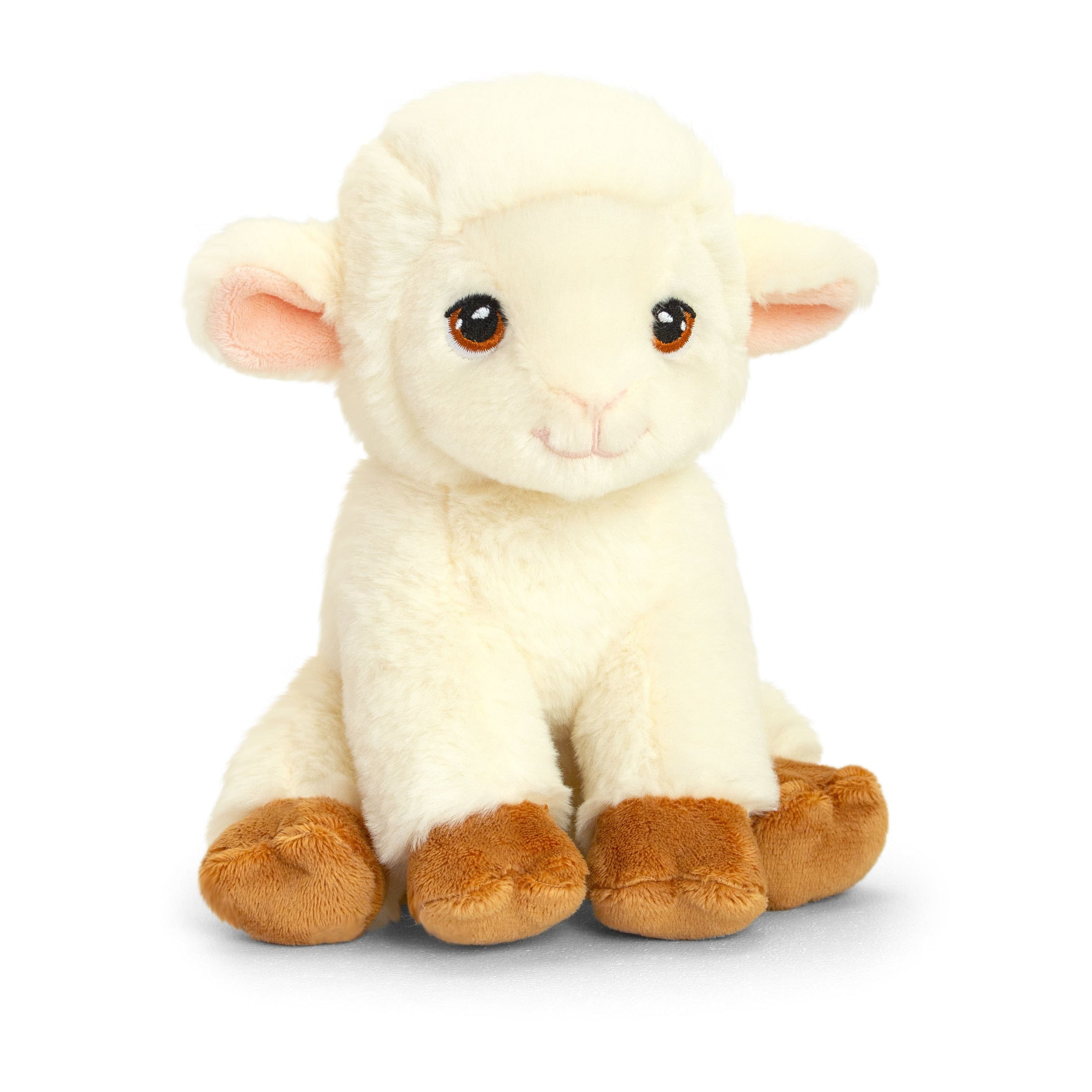 Keel Toys schaap knuffel - pluche - wit - 19 cm - lammetje
