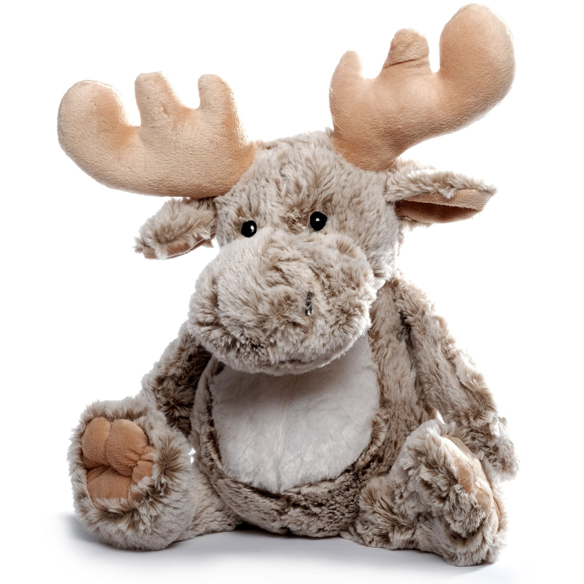 Inware pluche eland knuffel - grijs - zittend - 26 cm